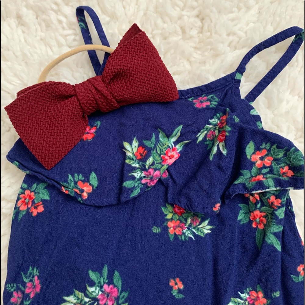 Mini Biggie Bow Maroon